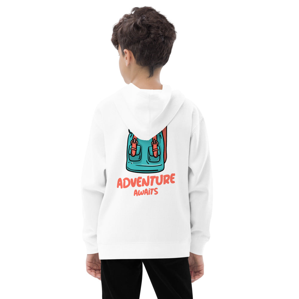 "Adventure Awaits" Youth Fleece Hoodie