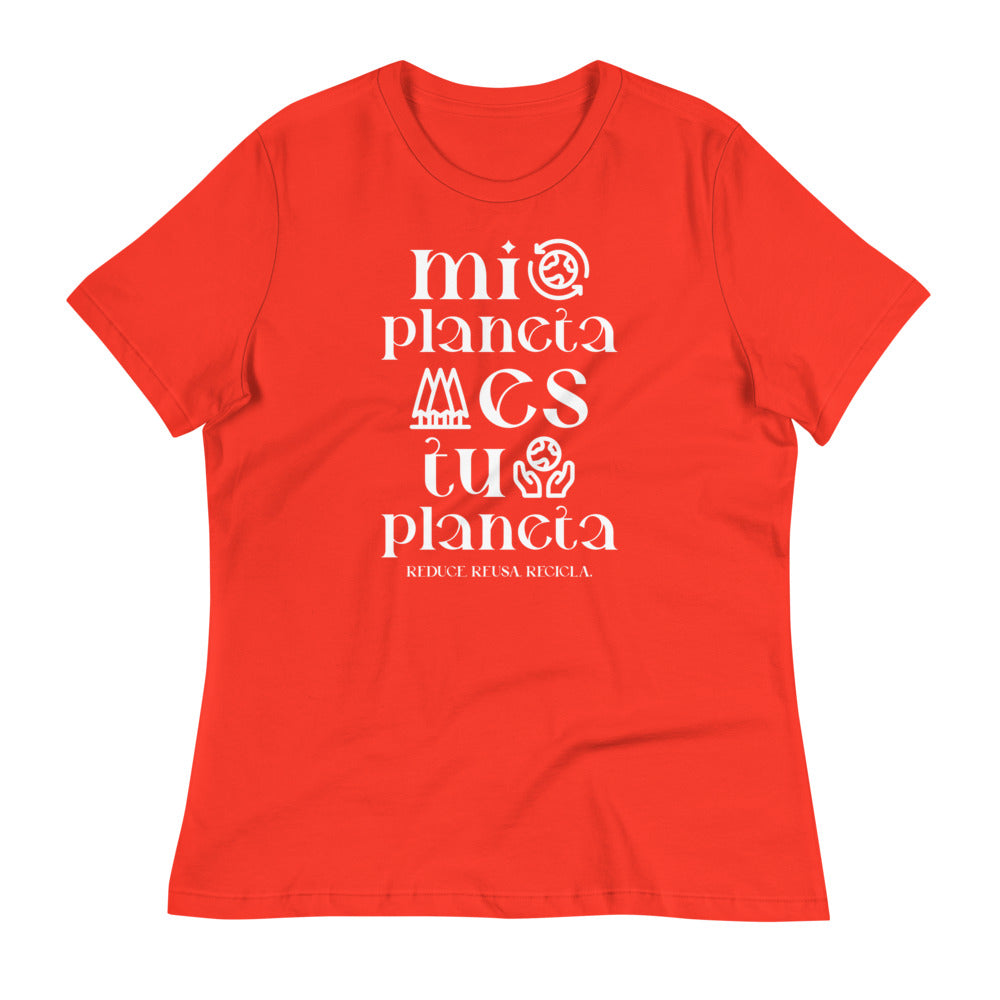 "Mi planeta es tu planeta" Women's Relaxed T-Shirt